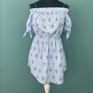 Off Shoulder Anchor Dress